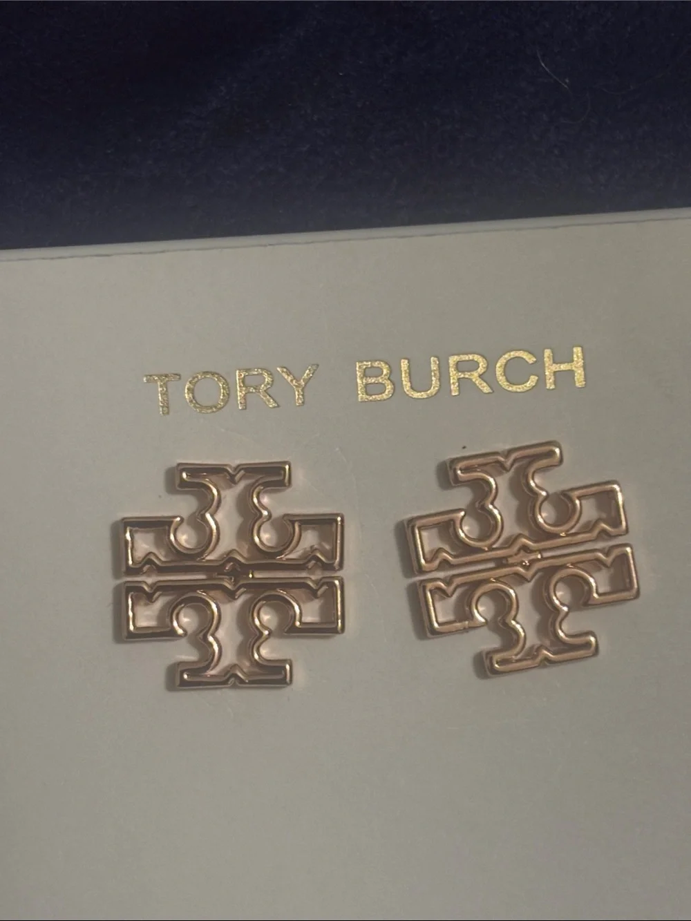 Tory Burch Britten Logo Stud Earrings